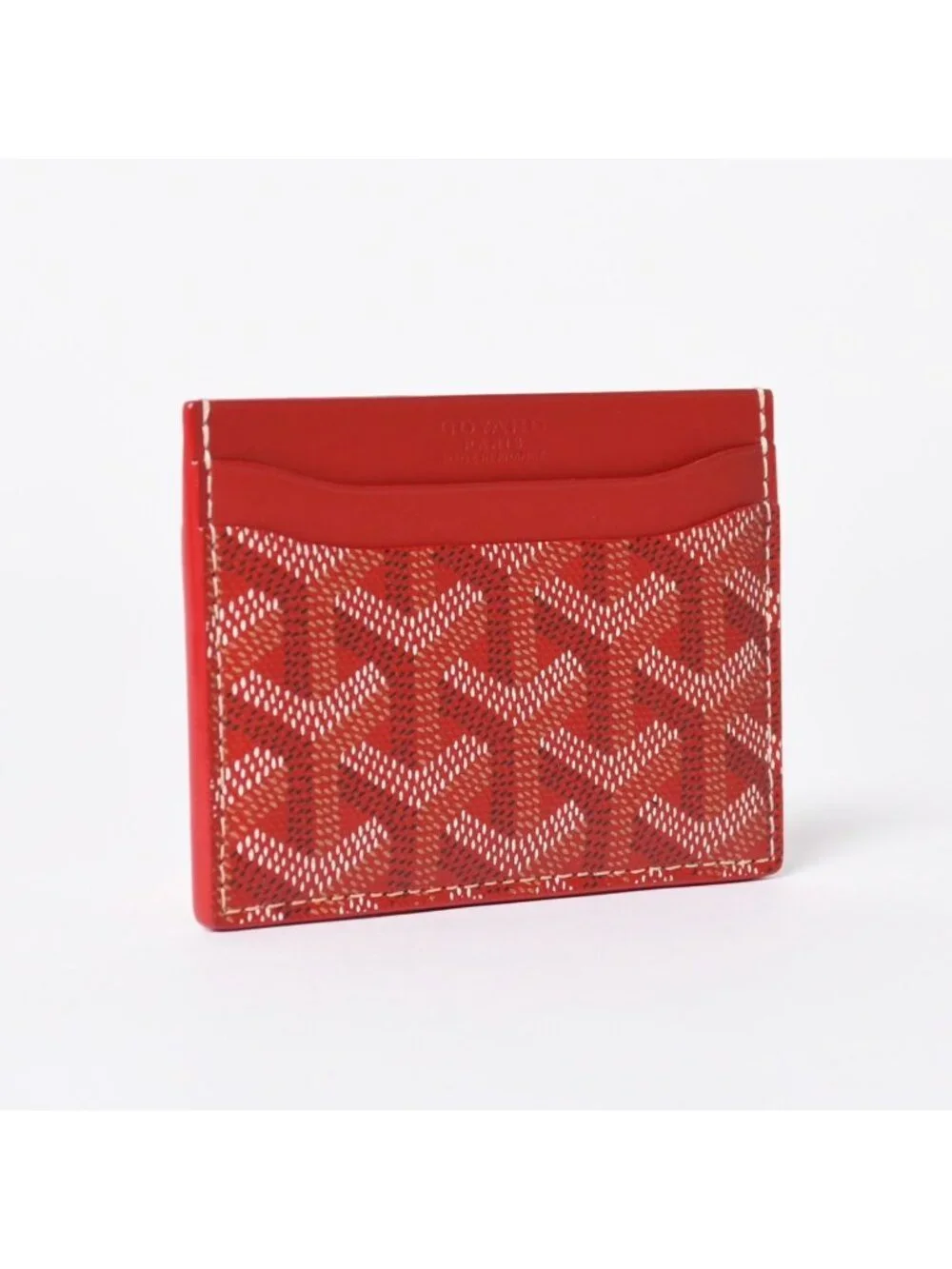 Goyard Saint Sulpice Card Case Red Vauzel Calfskin